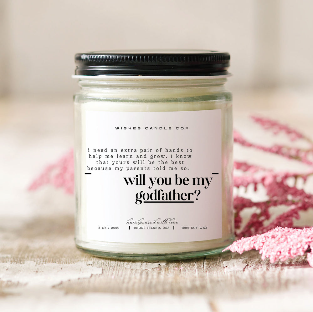 Extra Pair of Hands Will You Be My Godfather Soy Candle