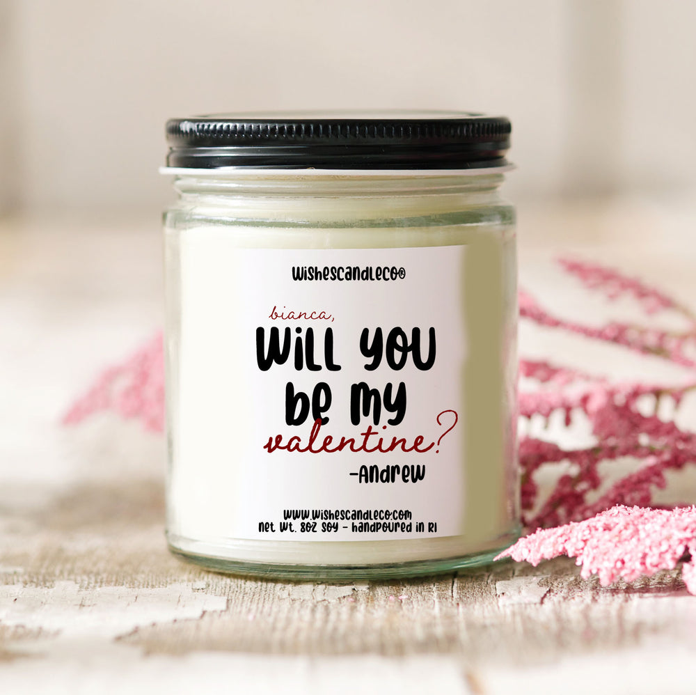 Be My Valentine Custom Name Soy Candle