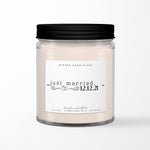 Just Married Custom Date Soy Candle